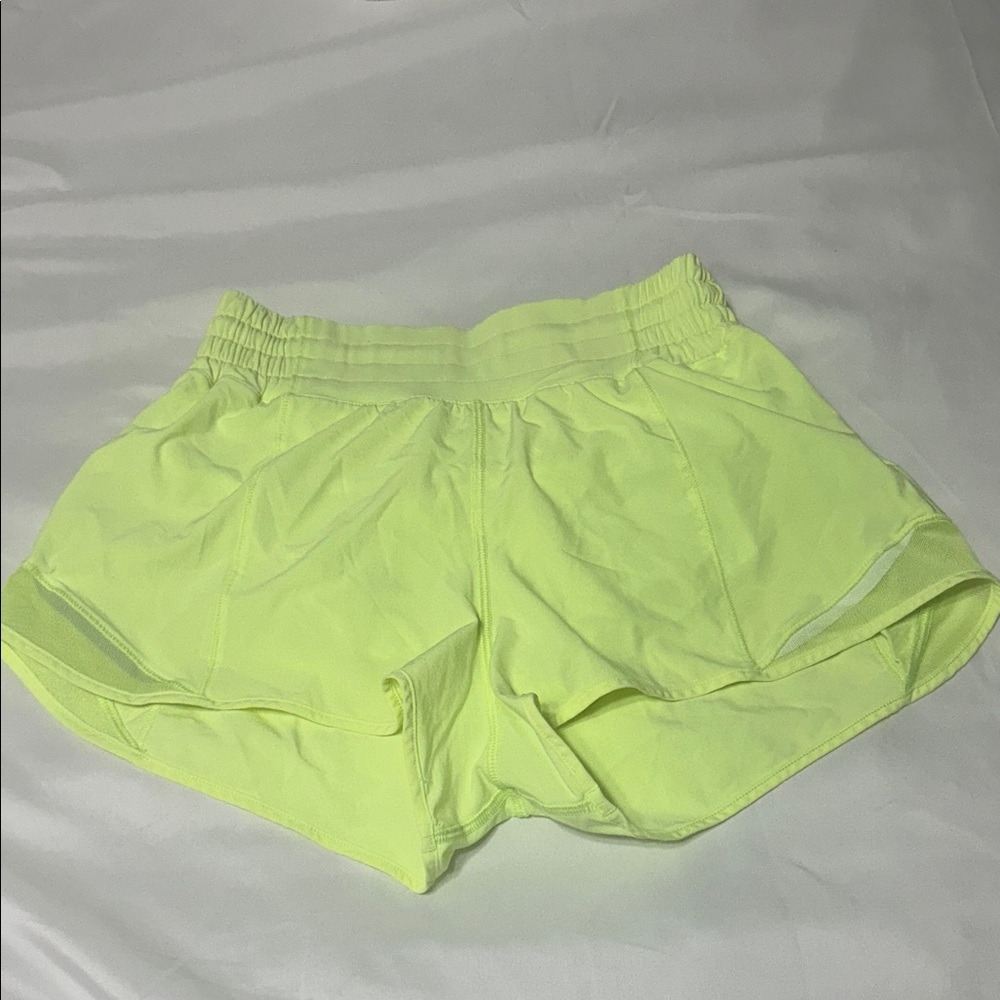 Neon Yellow Womens Lululemon Shorts